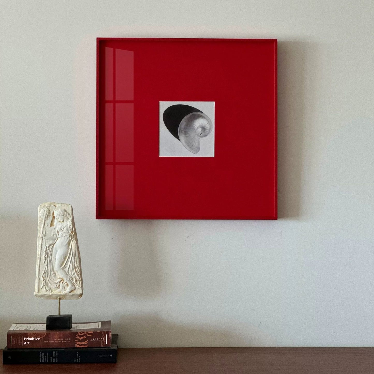 Red Minimalist Living Room Art Decorative Painting Modern Nordic Background Wall