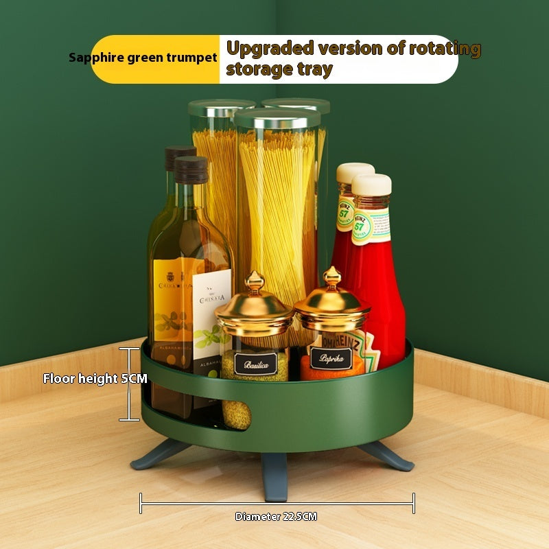 Kitchen Double-layer Rotating Seasoning Product Storage Rack