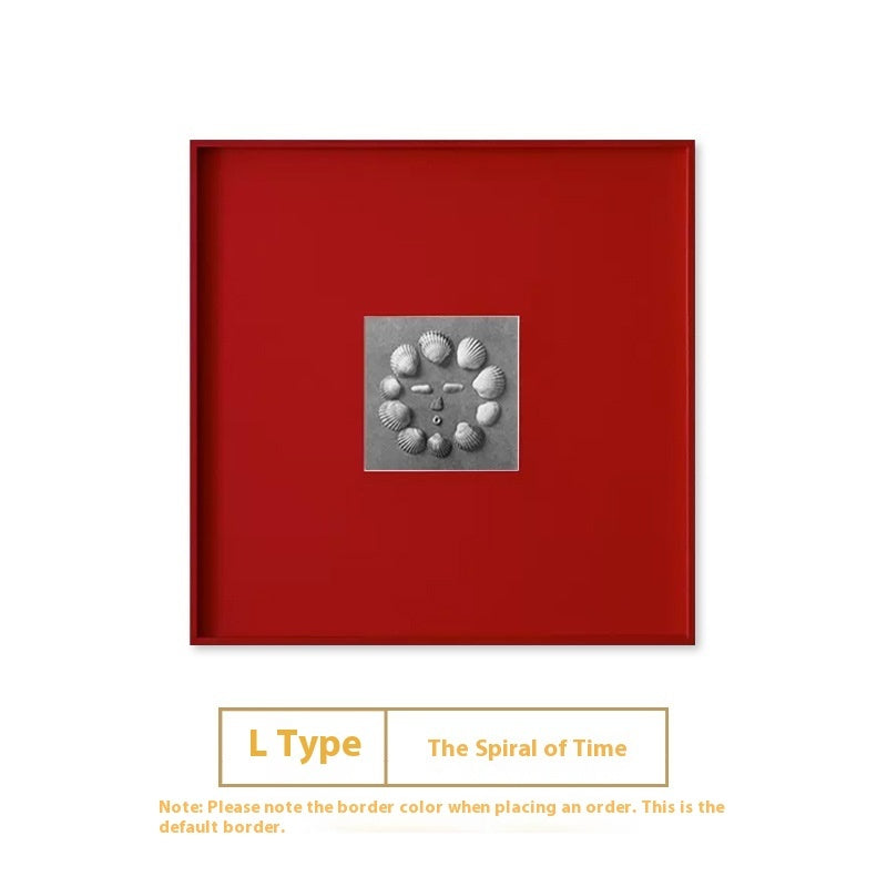 Red Minimalist Living Room Art Decorative Painting Modern Nordic Background Wall