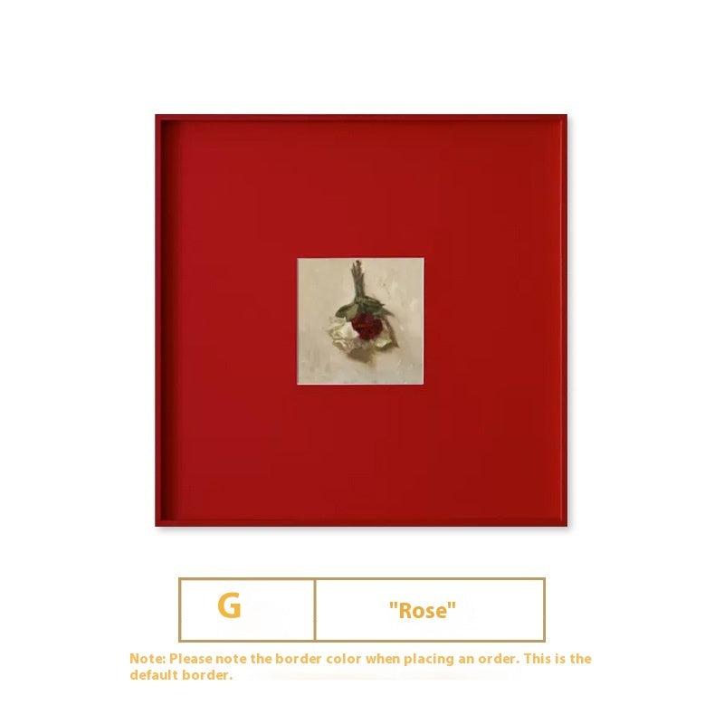 Red Minimalist Living Room Art Decorative Painting Modern Nordic Background Wall