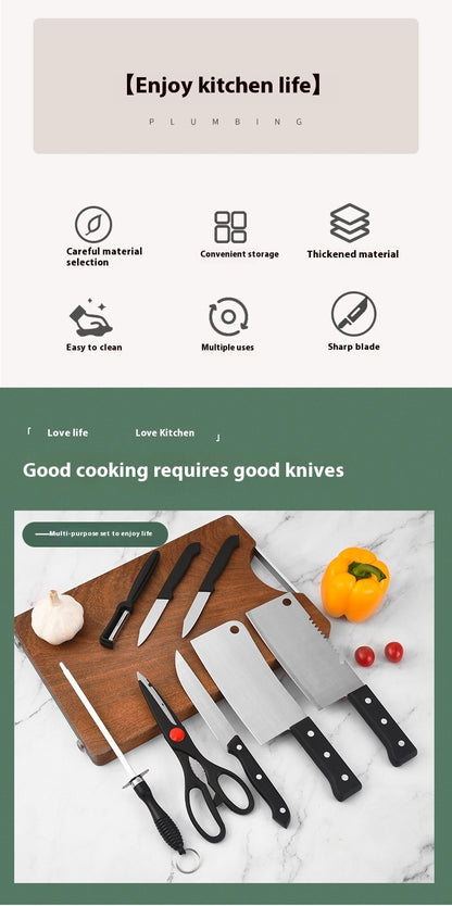 Kitchen Knives 8-Piece Gift Box Bone Cutting Knife Chef Scissors