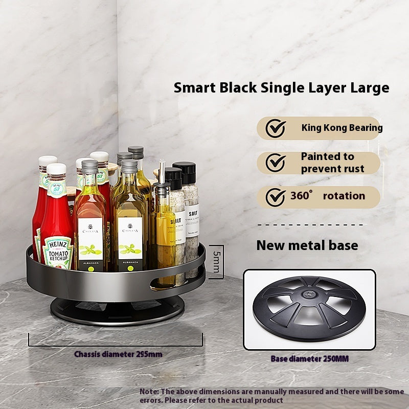 Kitchen Double-layer Rotating Seasoning Product Storage Rack