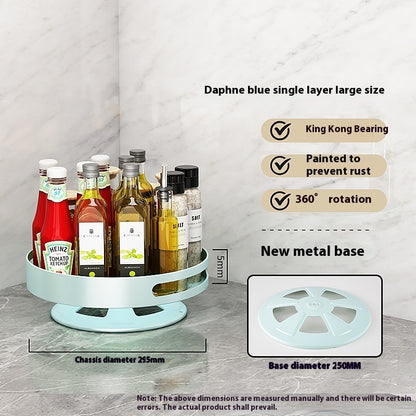 Kitchen Double-layer Rotating Seasoning Product Storage Rack
