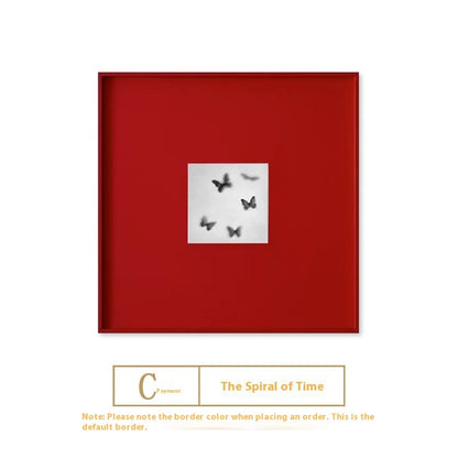 Red Minimalist Living Room Art Decorative Painting Modern Nordic Background Wall