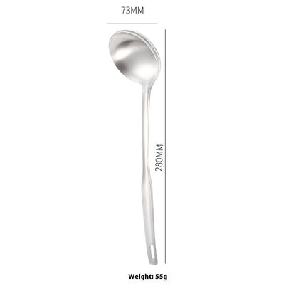 Thickened Long Handle Stainless Steel Soup Ladle Colander Cooking Small Spatula Slotted Turner