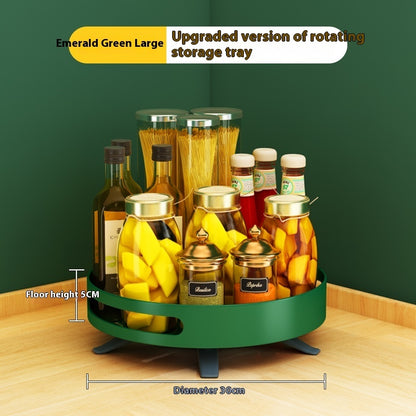 Kitchen Double-layer Rotating Seasoning Product Storage Rack