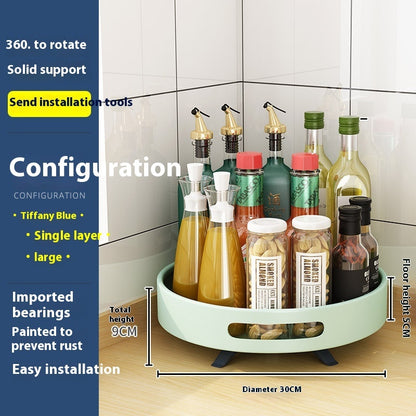 Kitchen Double-layer Rotating Seasoning Product Storage Rack