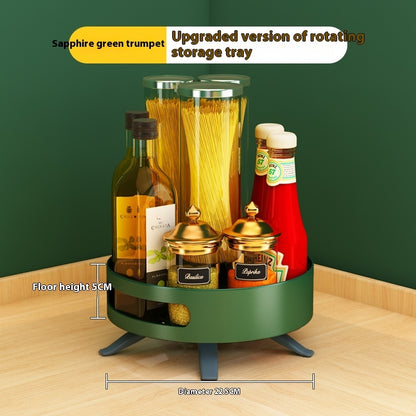 Kitchen Double-layer Rotating Seasoning Product Storage Rack