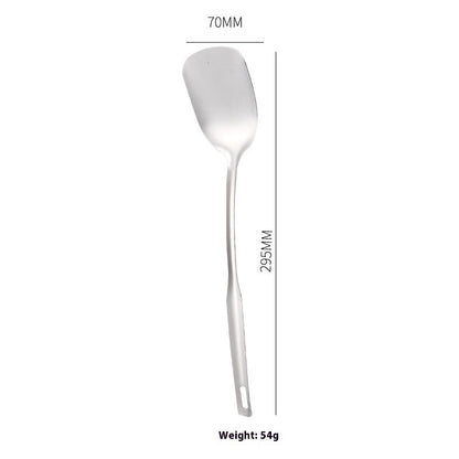 Thickened Long Handle Stainless Steel Soup Ladle Colander Cooking Small Spatula Slotted Turner