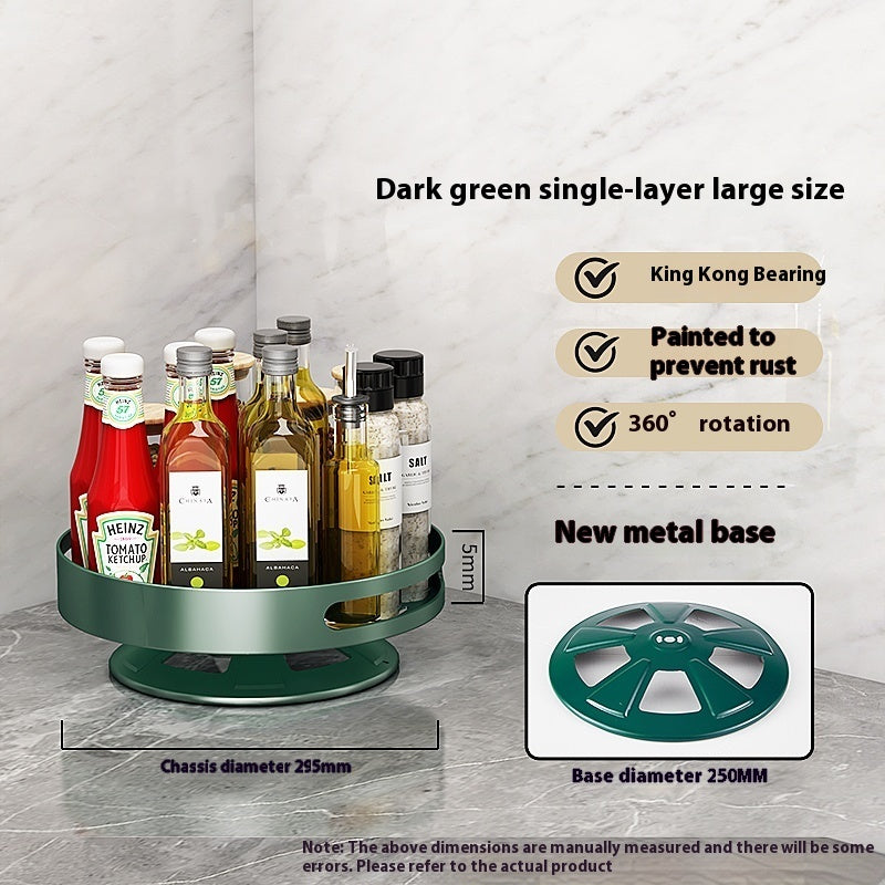 Kitchen Double-layer Rotating Seasoning Product Storage Rack