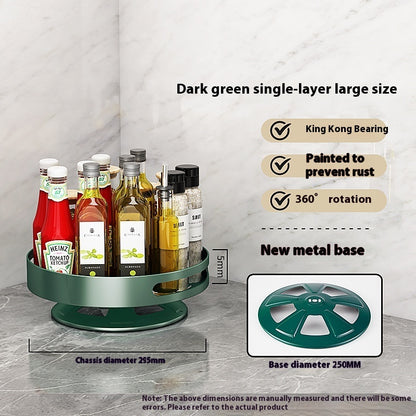 Kitchen Double-layer Rotating Seasoning Product Storage Rack